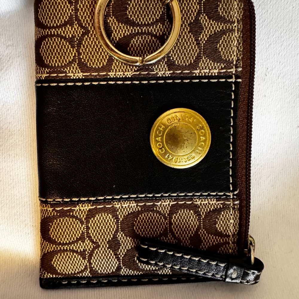 Coach Signature Keychain Wallet
